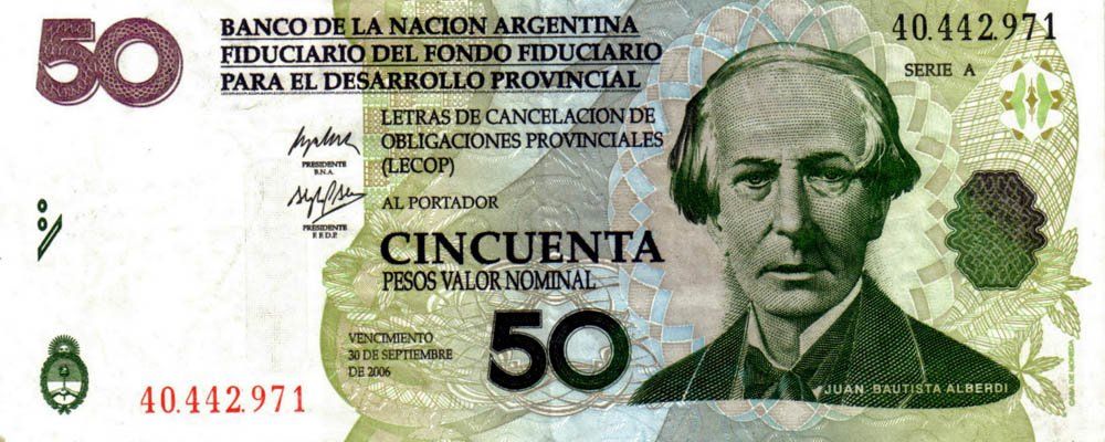 El infame Lecop emitido entre el 2001 y el 2002 mediante el Decreto 1004/01.