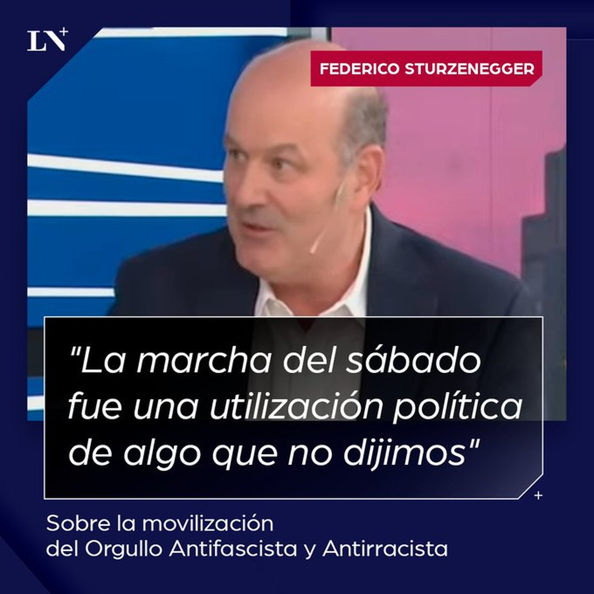 Sturzenegger contra la marca de protesta contra el gobierno nacional que tuvo lugar el primero de febrero
