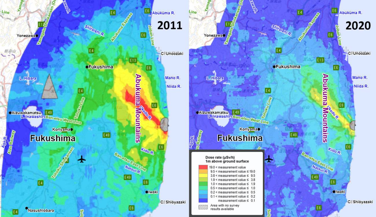 El Pacífico antes y después del accidente nuclear de Fukushima. El Pacífico antes y después del accidente nuclear de Fukushima. 