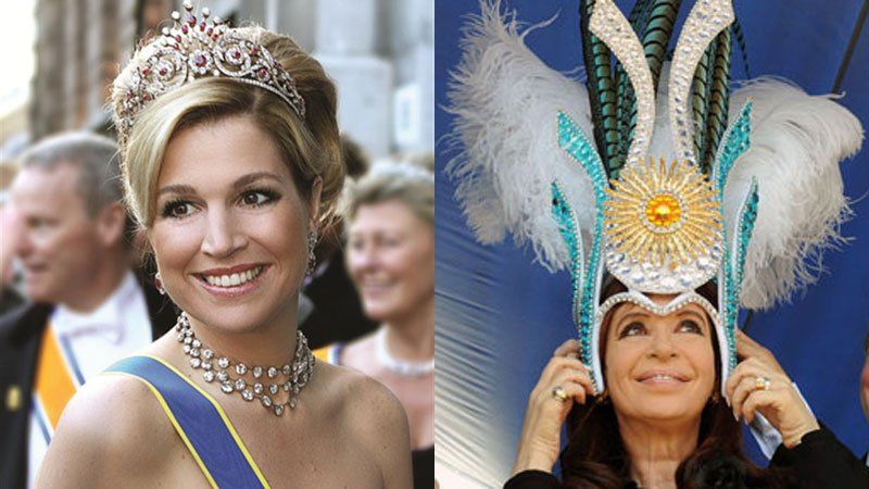 La reina Cristina y la futura reina (de verdad) Máxima de Orange.