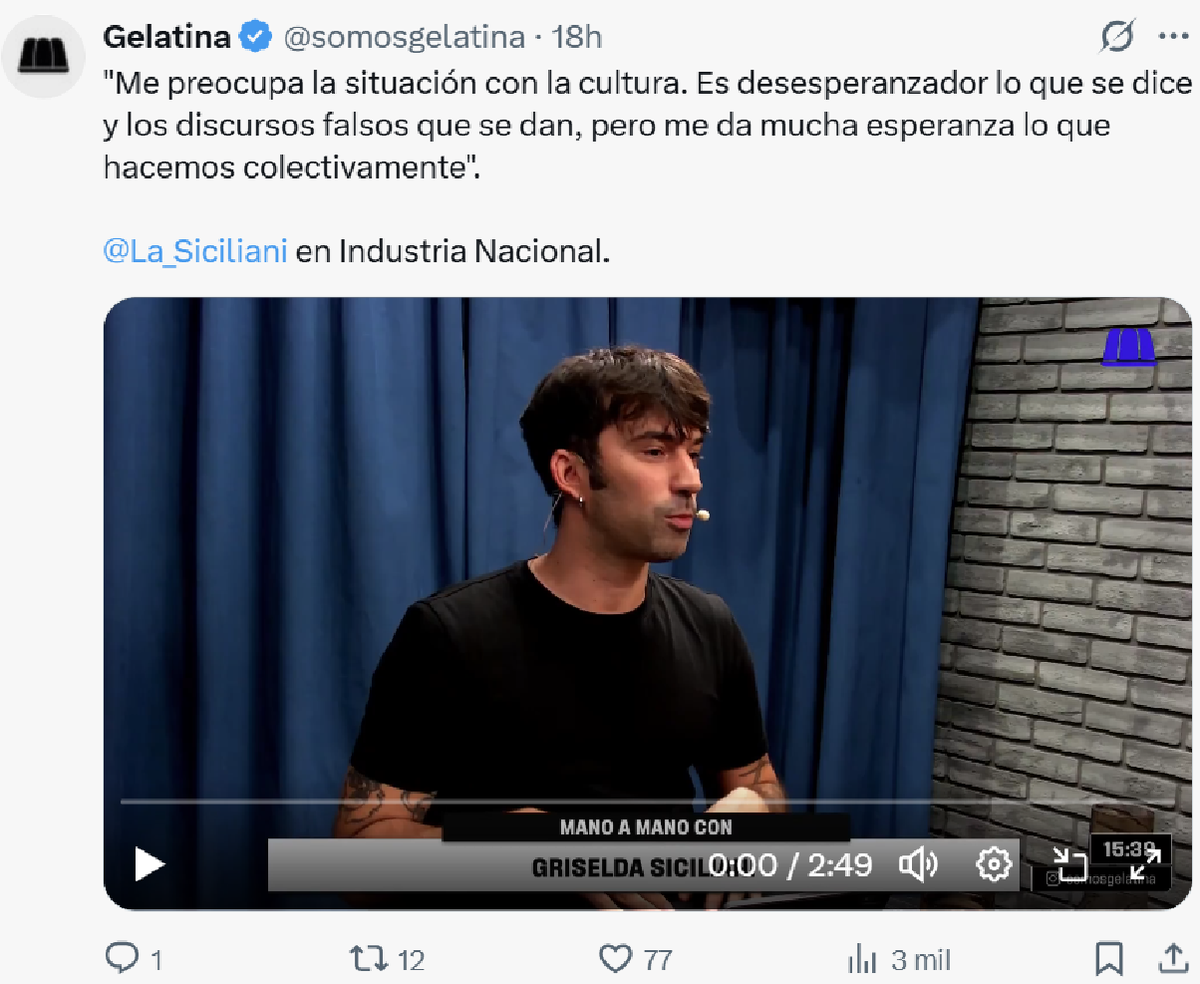 Griselda Siciliani lamentó la falta de apoyo estatal con las ficciones nacionales. Griselda Siciliani lamentó la falta de apoyo estatal con las ficciones nacionales.