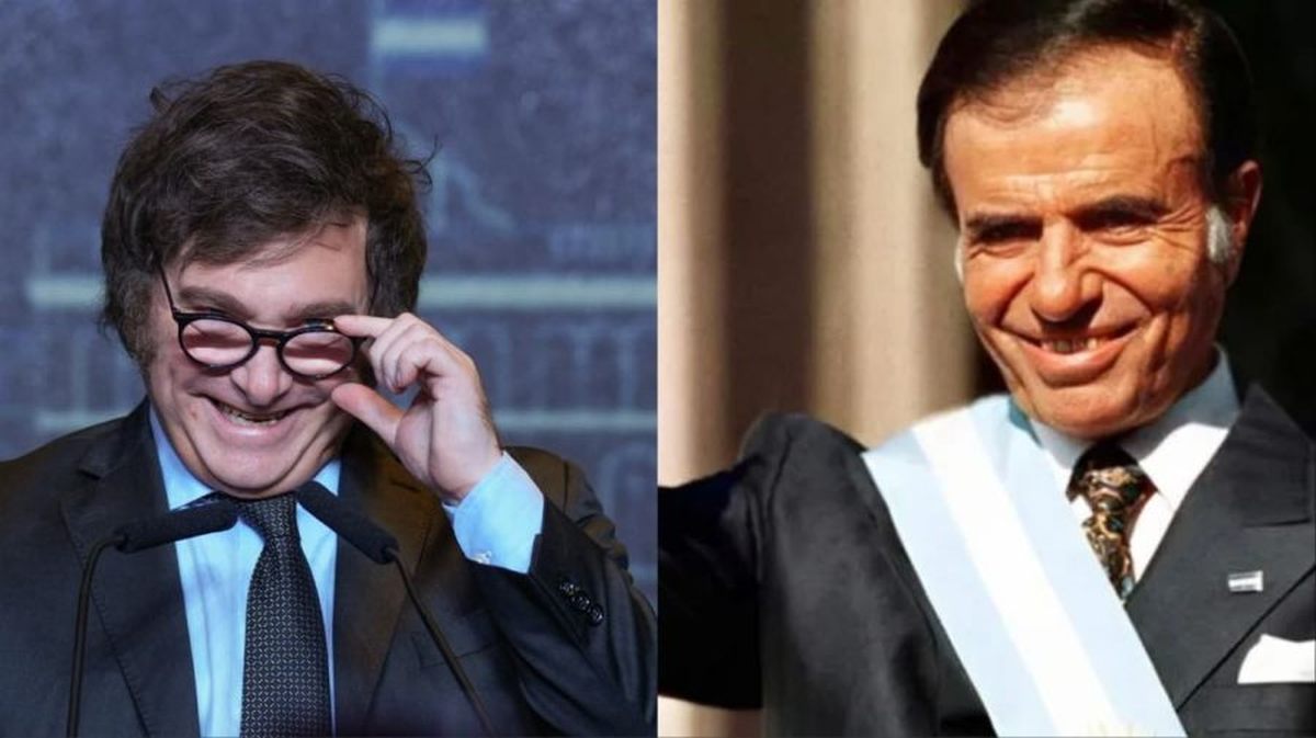 Javier Milei y Carlos Menem, presidentes de Argentina Javier Milei y Carlos Menem, presidentes de Argentina