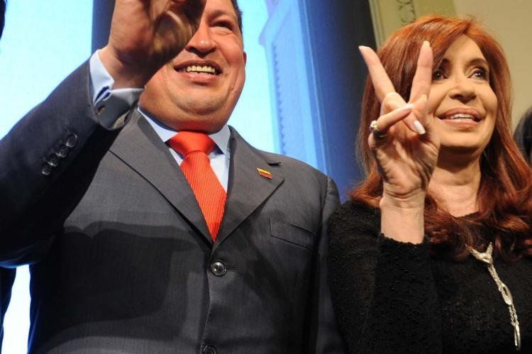 Hugo Chávez Frías y Cristina Fernández de Kirchner.