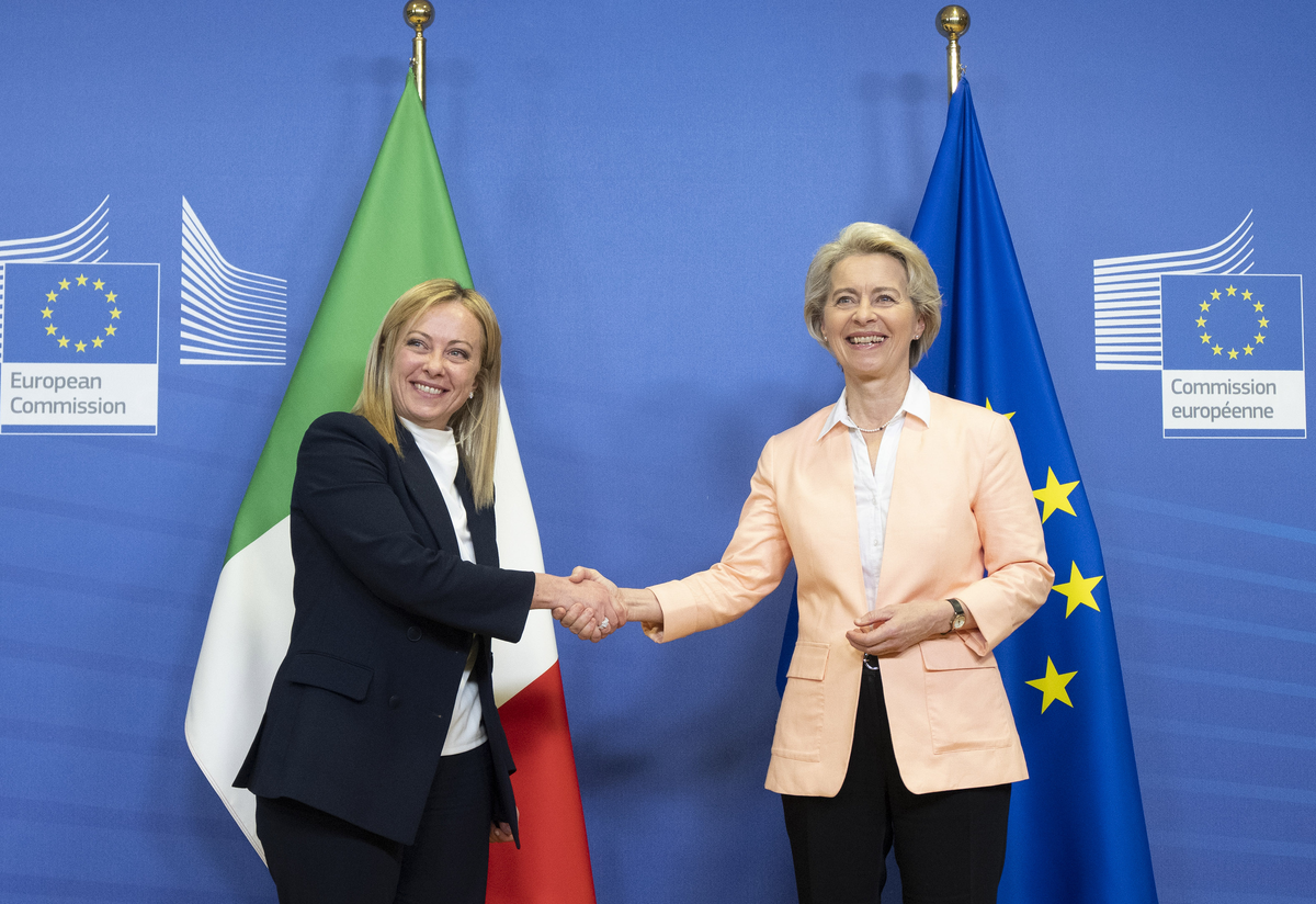 Giorgia Meloni y Ursula von der Leyen.