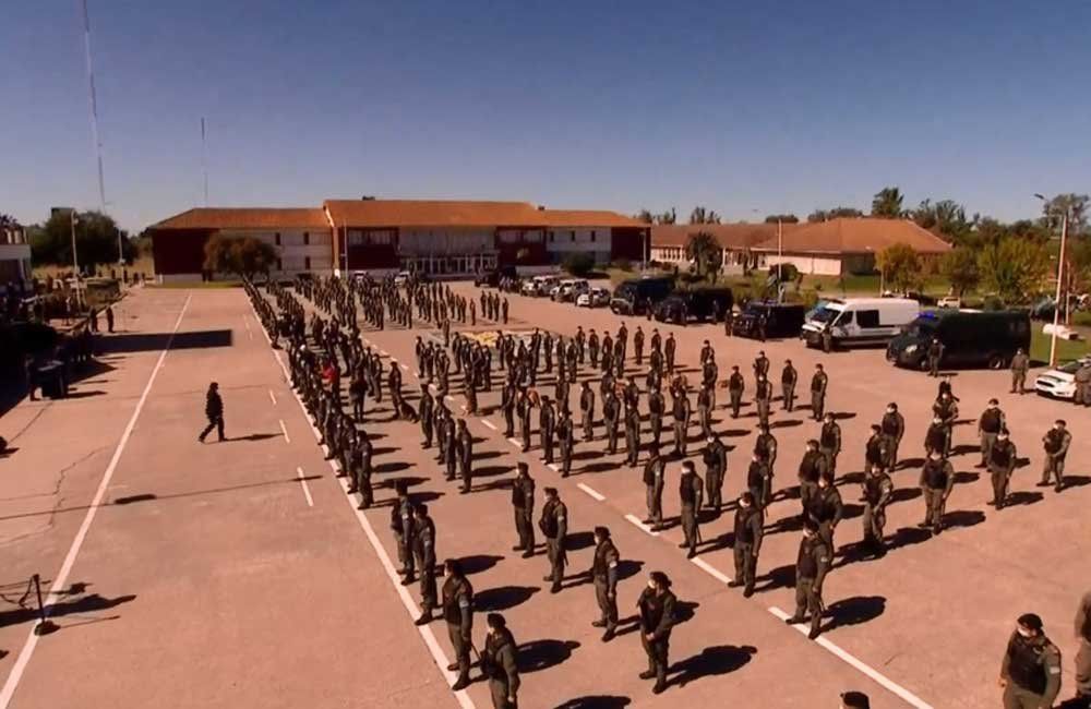 Alberto Fernández encabezó un acto para anunciar el envío de gendarmes a La Matanza (Foto: Télam).