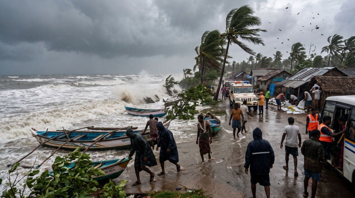 El ciclón Arnab avanza hacia la costa oriental de India y mantiene en alerta a las autoridades.