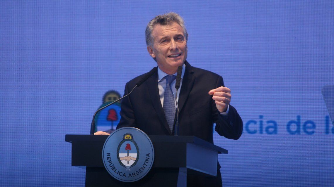 Mauricio Macri, durante su discurso de ayer.