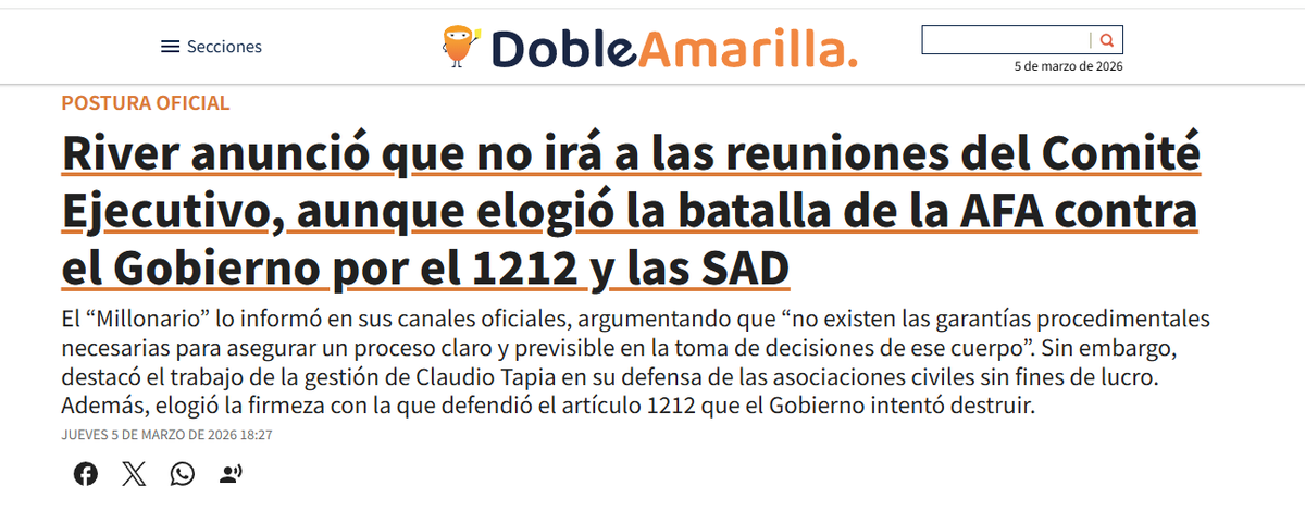 La nota de Doble Amarilla La nota de Doble Amarilla