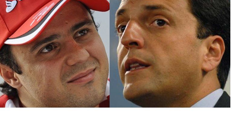 Felipe Massa y Sergio Massa.