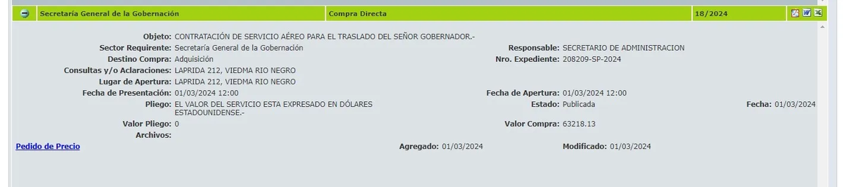 Imagen de la web oficial rionegrina. Imagen de la web oficial rionegrina.