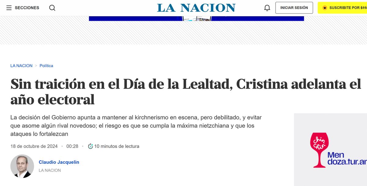La Nación intentando interpretar el peronismo. La Nación intentando interpretar el peronismo.
