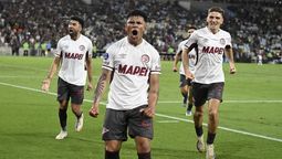 Aquino lo grita con todo: marcó el empate para Lanús