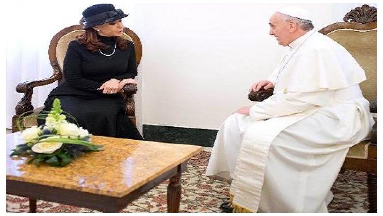 Cristina explicó por Twitter que el Papa sí estuvo a su altura...