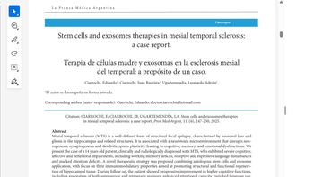 Portada del trabajo publicado en La Prensa Médica. Portada del trabajo publicado en La Prensa Médica.