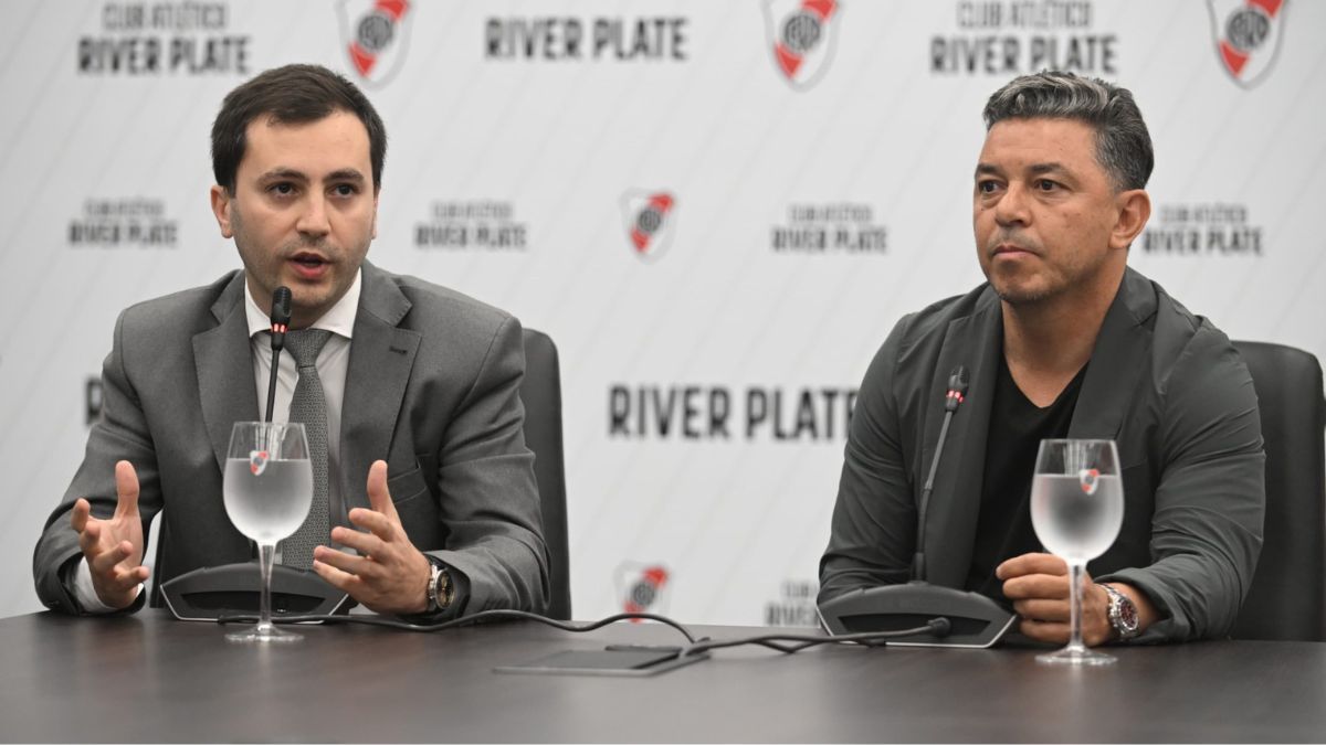 Stéfano Di Carlo, presidente de River, junto a Marcelo Gallardo, todavía entrenador Stéfano Di Carlo, presidente de River, junto a Marcelo Gallardo, todavía entrenador