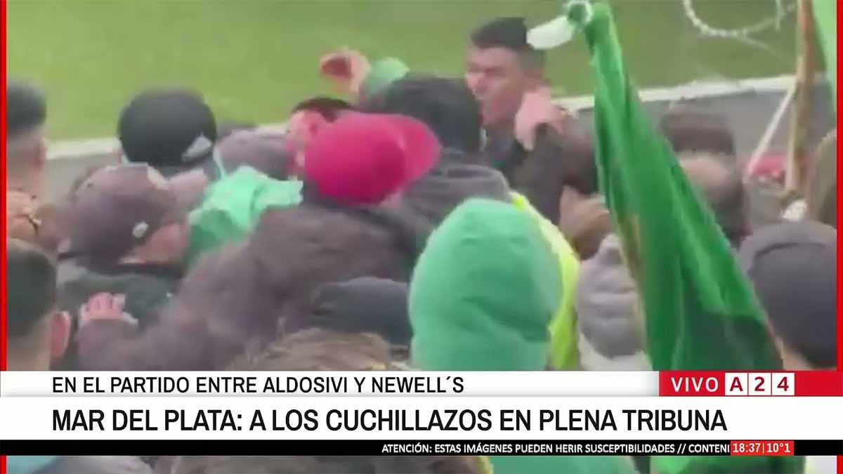 Tres barras de Aldosivi no podrán ingresar a los estadios debido a que se les aplicó el derecho de admisión tras los incidentes en el partido ante Newell’s. (Foto: Captura de TV) Tres barras de Aldosivi no podrán ingresar a los estadios debido a que se les aplicó el derecho de admisión tras los incidentes en el partido ante Newell’s. (Foto: Captura de TV)