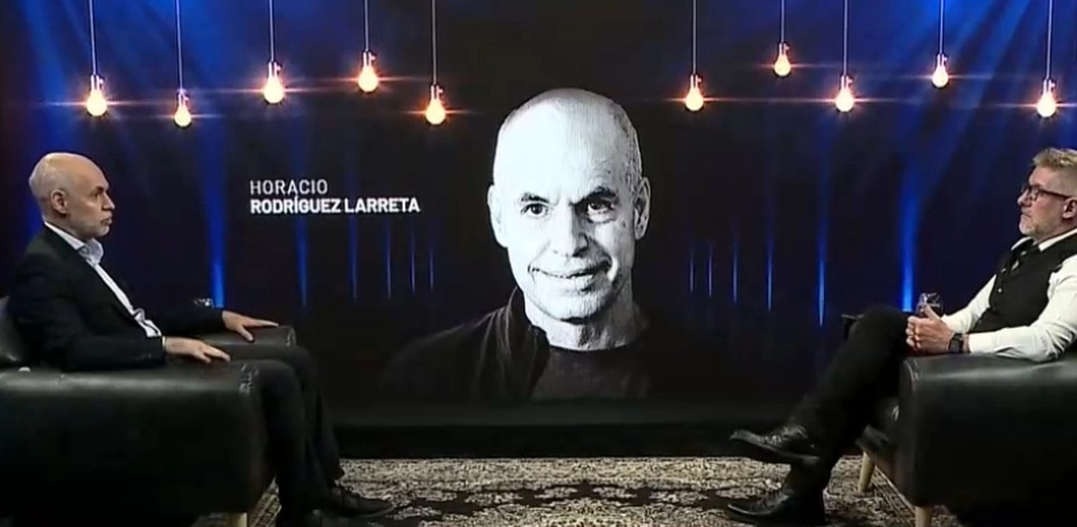 Larreta junto a Novaresio en su entrevista para LN+. 
