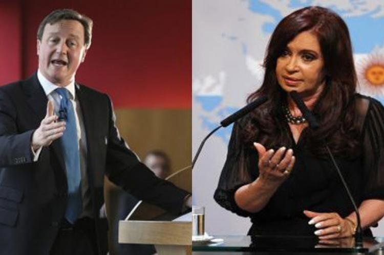 David Cameron vs. Cristina Fernández de Kirchner.