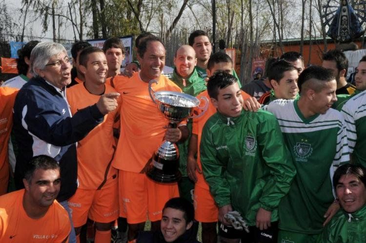 Moyano y Scioli este domingo en La Ñata.