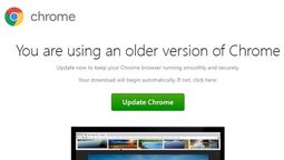 Si ves un mensaje en Chrome sobre una versión antigua, no descargues archivos que podrían contener virus. Actualizá Chrome con los pasos que te damos acá.