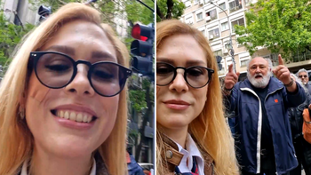 Lilia Lemoine dio un ridículo show en la Marcha Universitaria: