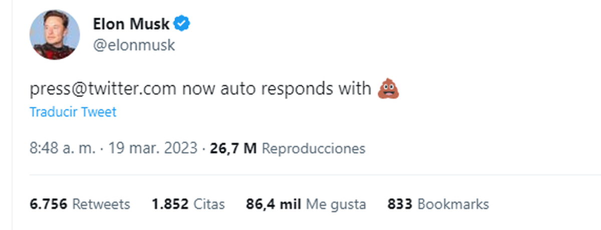 Es la nueva política de Elon Musk para responderle a la prensa. 