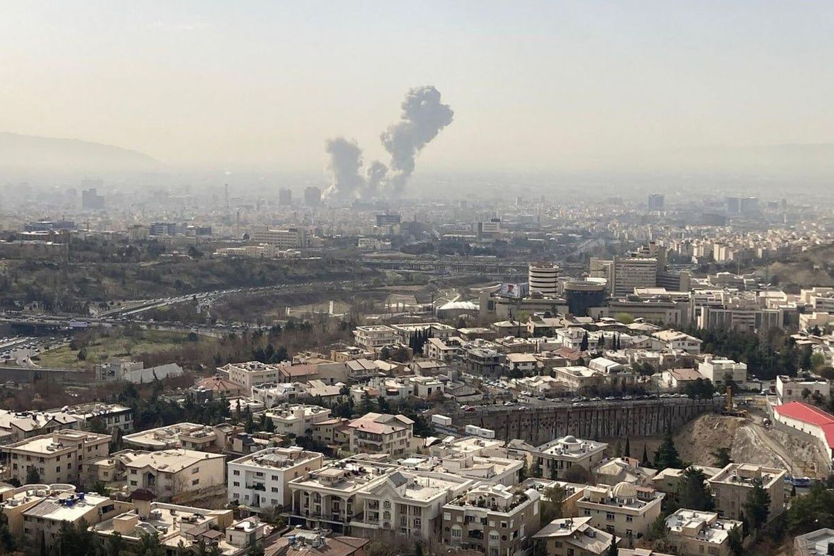 Imágen de Teherán el sábado 28/02/2026: Ataque de USA e Israel. Imágen de Teherán el sábado 28/02/2026: Ataque de USA e Israel.