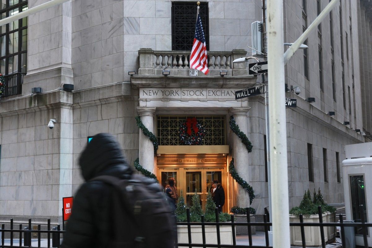 Frente de la Bolsa de Valores de Nueva York (NYSE) el 30/12/2025 en la isla de Manhattan. Frente de la Bolsa de Valores de Nueva York (NYSE) el 30/12/2025 en la isla de Manhattan.