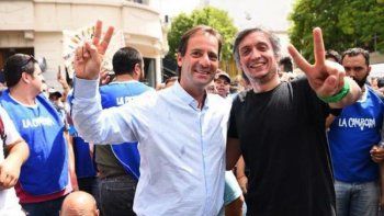 Ariel Sujarchuk con Máximo Kirchner. Ariel Sujarchuk con Máximo Kirchner.