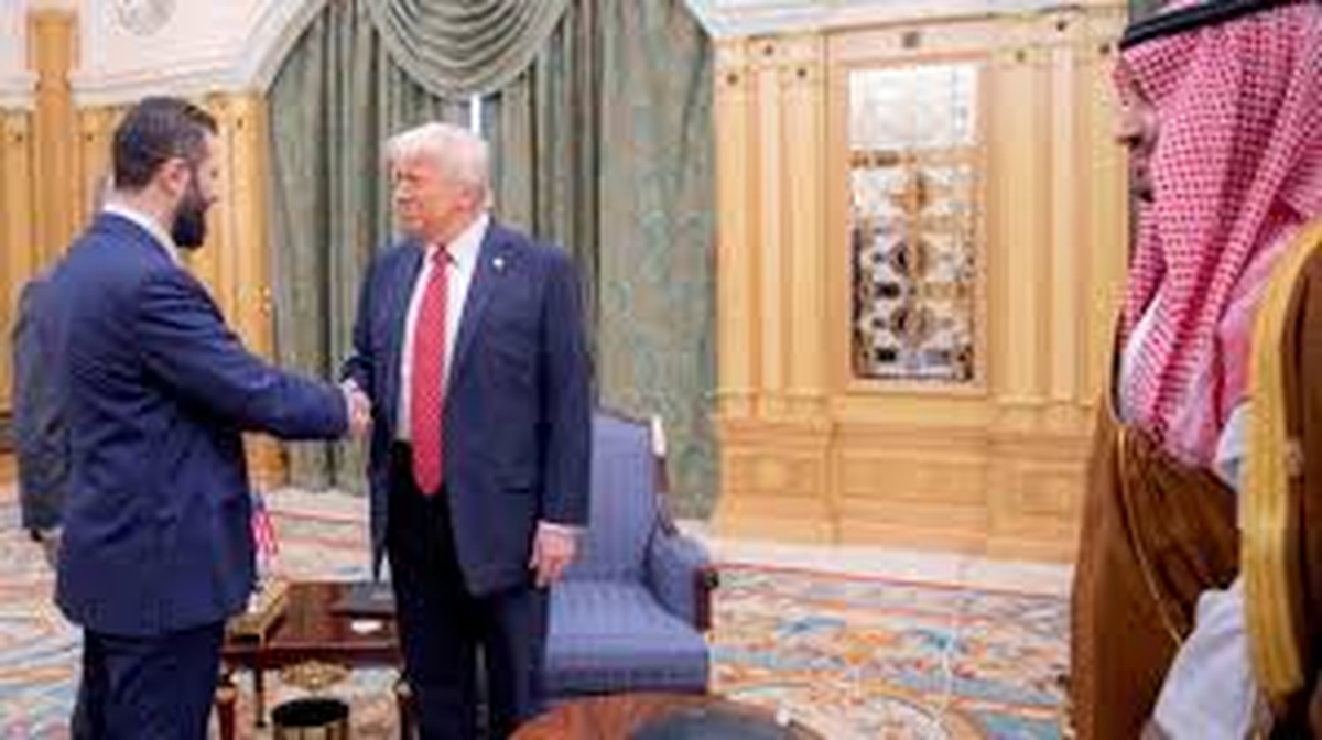 Imagen de la reunión de Al Sharaa y Trump en Arabia Saudita, hace unos meses. Imagen de la reunión de Al Sharaa y Trump en Arabia Saudita, hace unos meses.