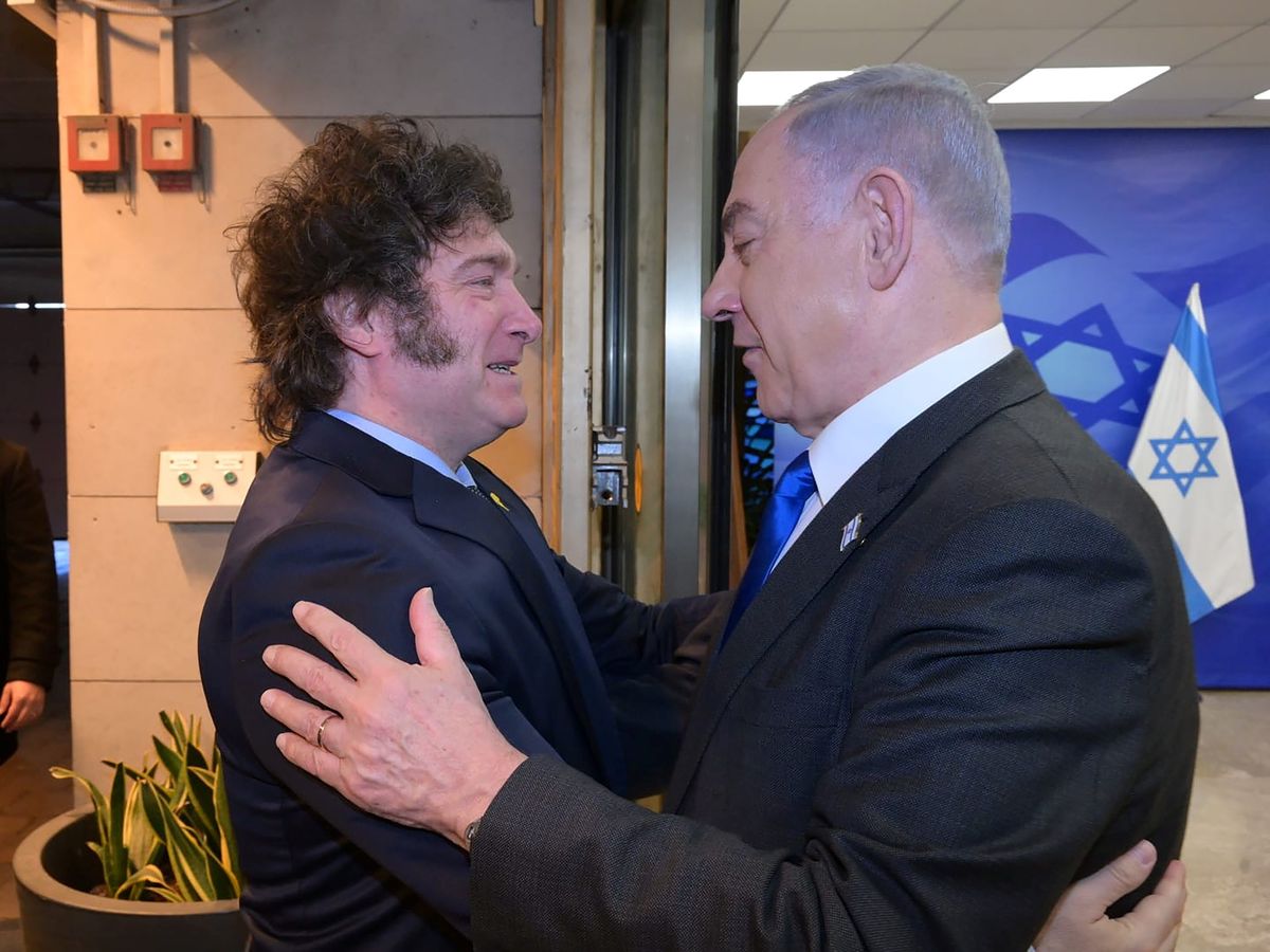 Netanyahu junto a Javier Milei. Netanyahu junto a Javier Milei.