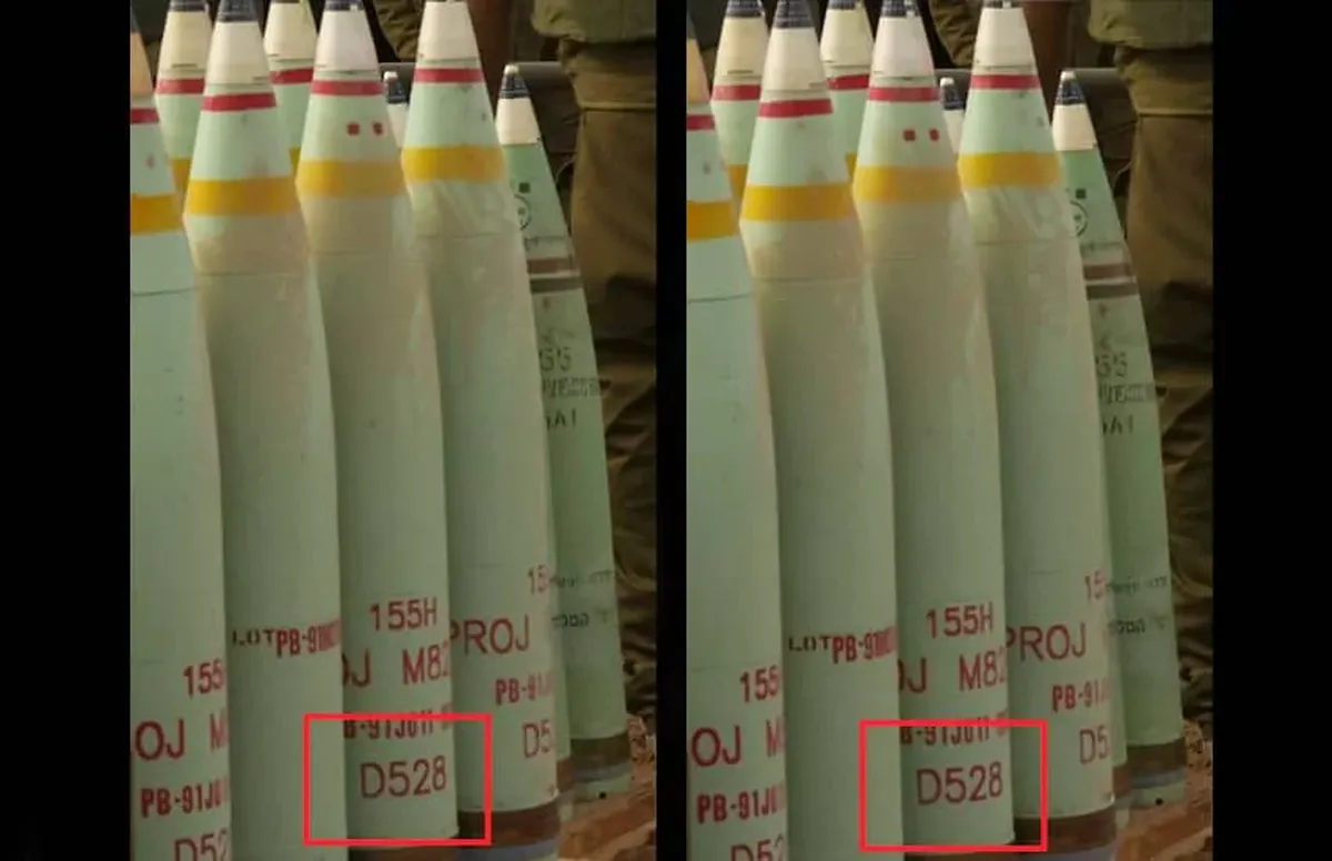 Detalle de proyectiles de las FDI, artillería con fósforo blanco. © Mostafa Alkharouf/Anadolu Agency vía Getty Images/AMNISTÍA Detalle de proyectiles de las FDI, artillería con fósforo blanco. © Mostafa Alkharouf/Anadolu Agency vía Getty Images/AMNISTÍA