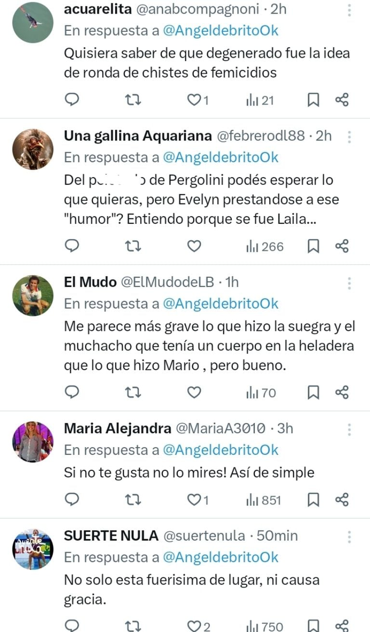Algunos de los comentarios de los usuarios, entre la indignación y la justificación. Fuente: X Algunos de los comentarios de los usuarios, entre la indignación y la justificación. Fuente: X