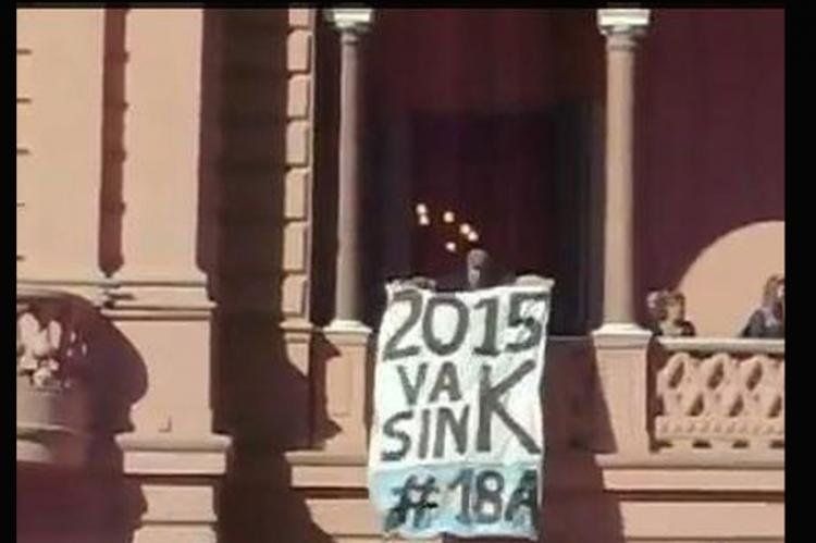 Maximiliano Mai, uno de los convocantes al 18A, logró colgar en la Casa Rosada, durante algunos segundos, esta convocatoria.