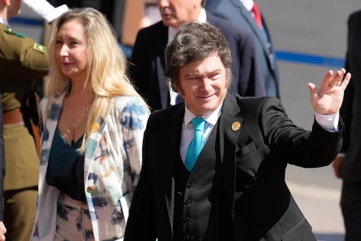 Karina y Javier Milei en Chile Karina y Javier Milei en Chile