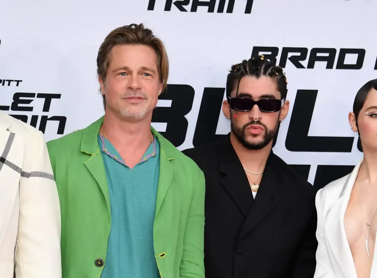 Brad Pitt y Bad Bunny juntos en Bullet Train.