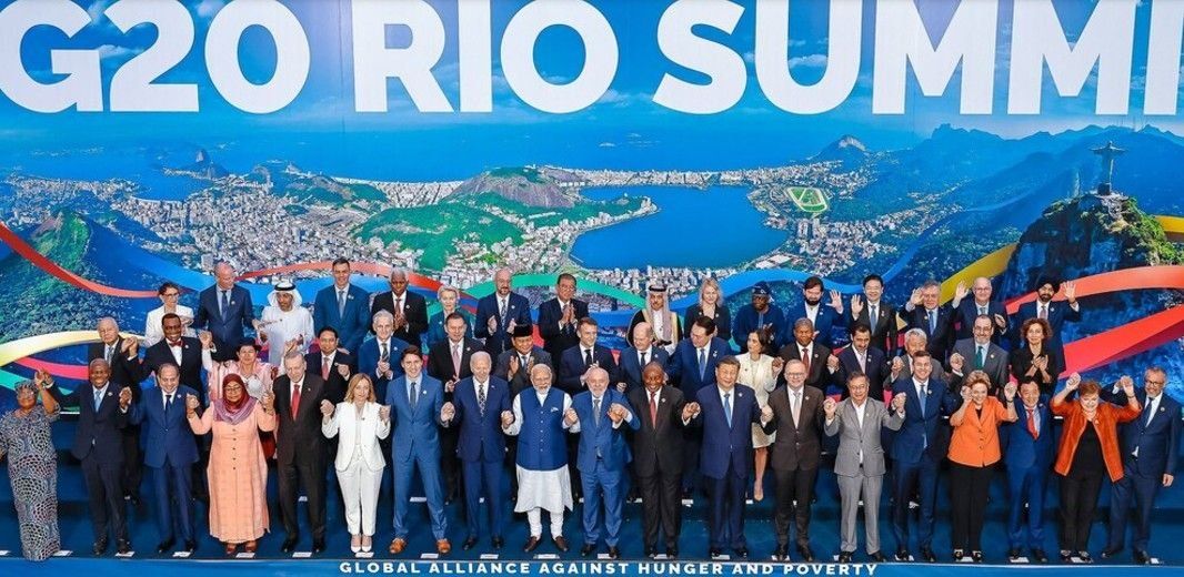 La foto oficial del G20: Javier Milei, el único ausente.