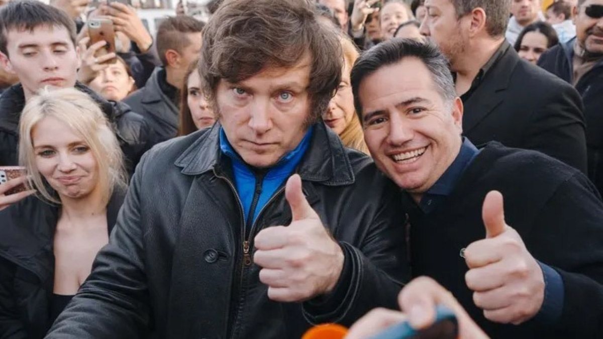 Javier Milei con Gabriel Bornoroni.