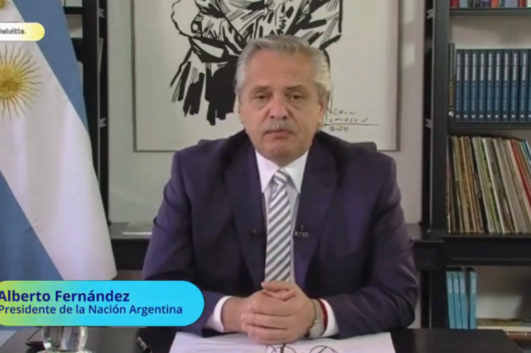 Alberto Fernández, presidente.