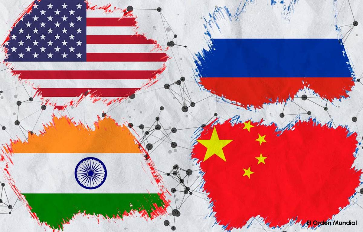India, Rusia y China disputan el liderazgo global a USA.