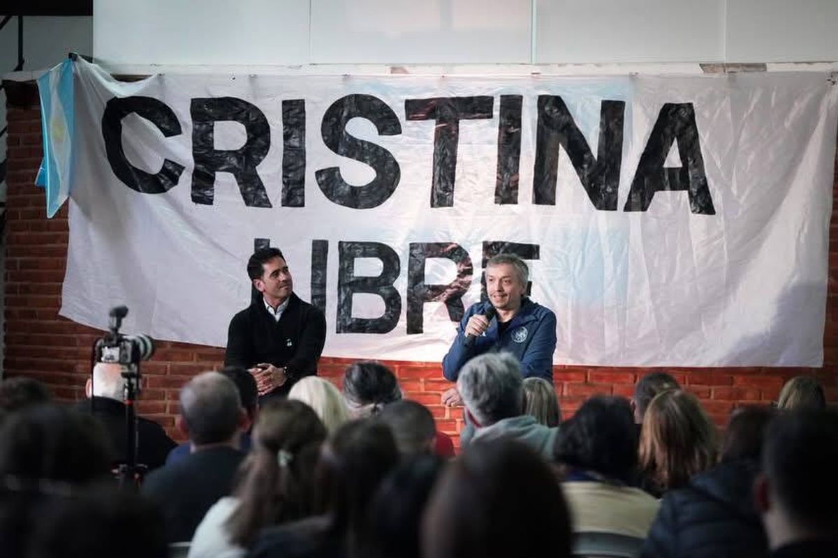 Máximo Kirchner en Carmen de Areco.