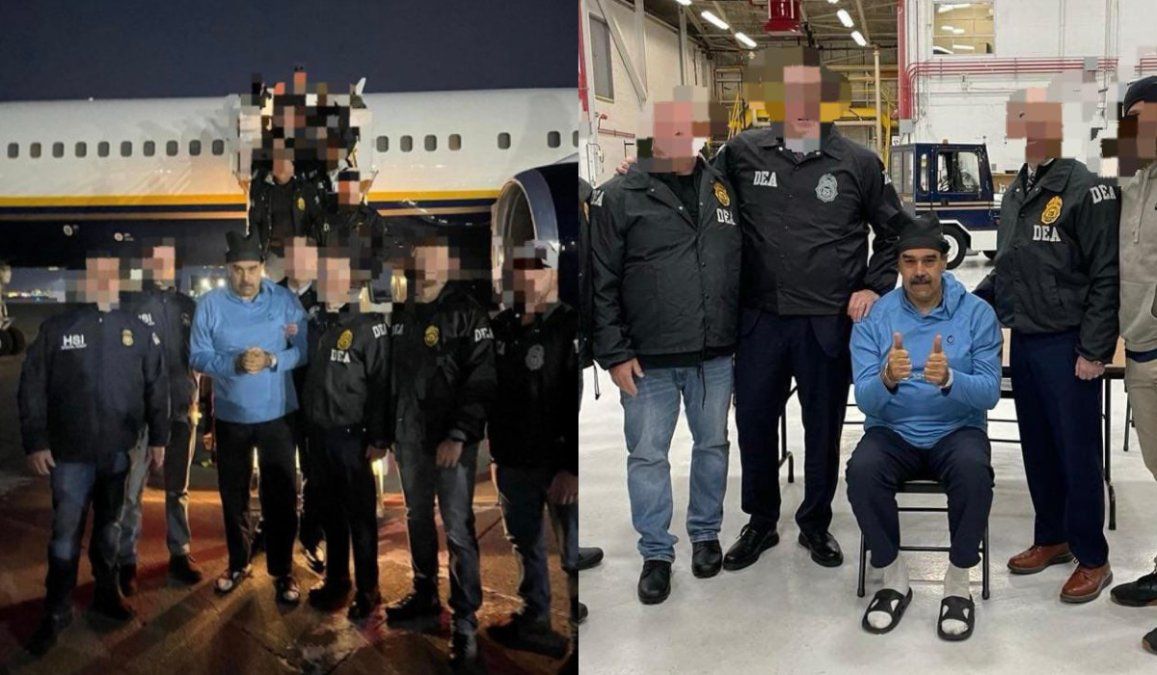 Fuertemente custodiado por el FBI y la DEA, Nicolás Maduro arribó a New York para comparecer el lunes 05/01 ante el Tribunal superior a la espera de condena. Fuertemente custodiado por el FBI y la DEA, Nicolás Maduro arribó a New York para comparecer el lunes 05/01 ante el Tribunal superior a la espera de condena.