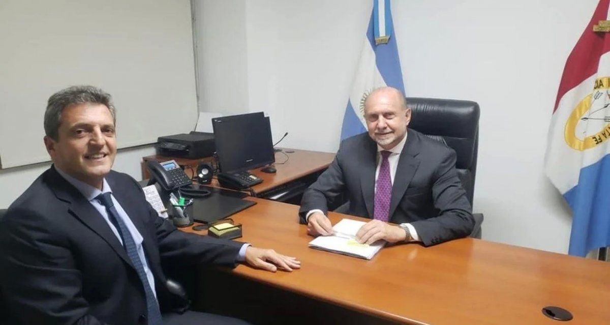 La unión del PJ para revertir la situación: Omar Perotti junto a Sergio Massa