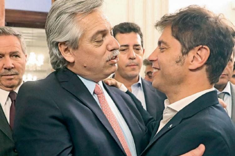 Alberto Fernández y Axel Kicillof.