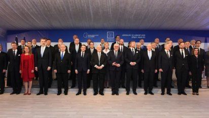 A.Fernández presente en la bienvenida ofrecida por su par israelí
