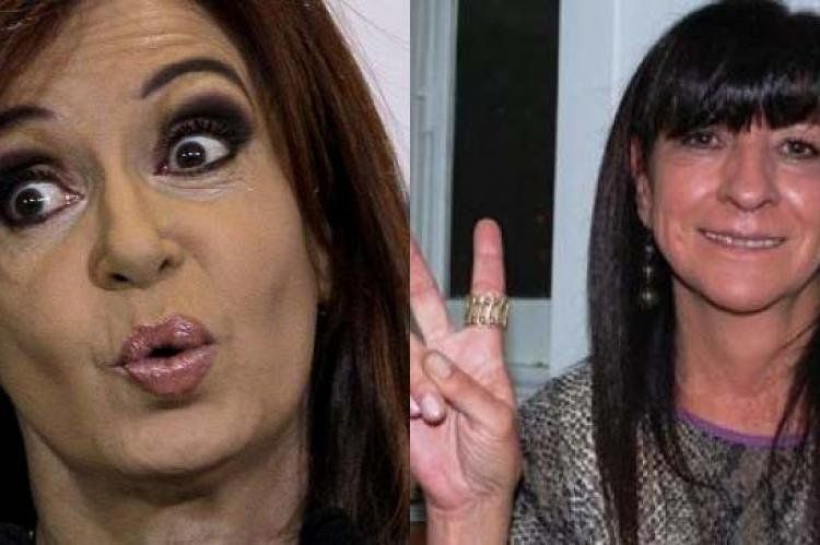 Cristina y la ultracristinista Diana Conti