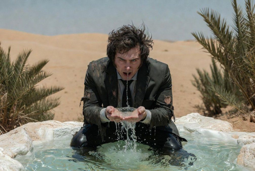 El dato de pobreza fue un oasis en medio del desierto para Javier Milei.