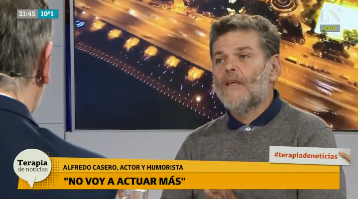 Alfredo Casero también contó que no va a actuar más en el teatro, aunque sobre el final dijo: Vamos a ver, igual, de algo tengo que vivir.
