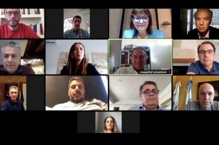Una de las reuniones virtuales de JxC (Imagen de archivo).