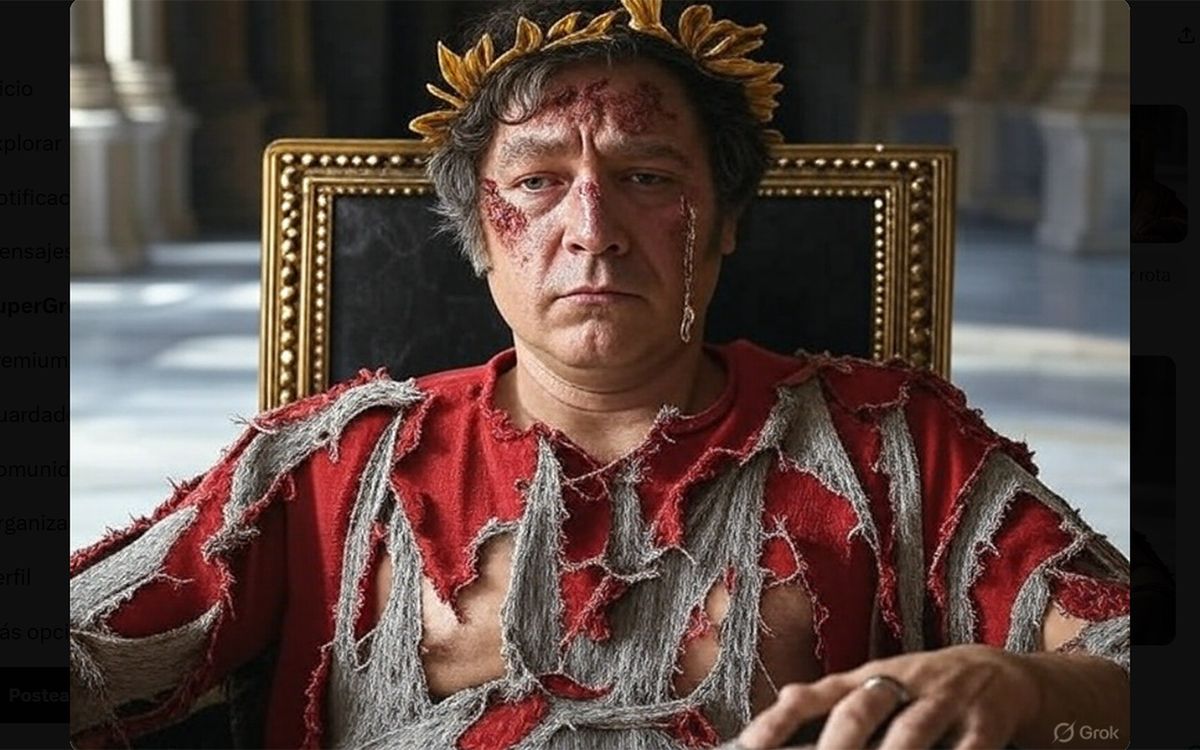 Javier Milei, un emperador herido.